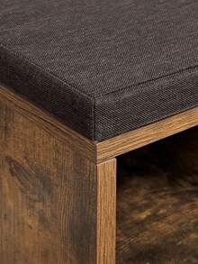 VASAGLE Panca Scarpiera, Scarpiera con Seduta, Scarpiera Ingresso con Cuscino e 10 Scomparti, Ripiani Regolabili, Corridoio Soggiorno, 30 x 104 x 48 cm, Nero Ebano/Marrone Cammello/Bianco e Grigio/Marrone Vintage e Marrone/Rovere e Grigio - Castano - Visualizzare 6