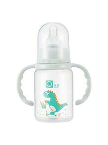 1個時尚手柄嬰兒奶瓶,使用120毫升pp材料,適用於日常使用 - 綠色 - 查看 2