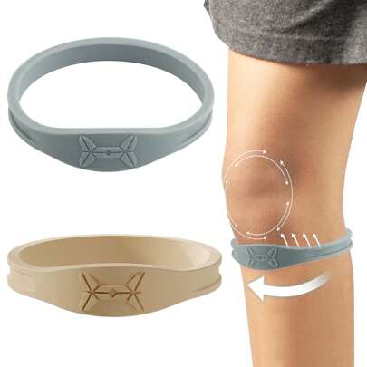 高弹压缩护膝带髌骨带，采用高弹材料制成，可稳定骨骼并提供舒适贴合，不会夹腿，适用于肌腱支撑、运动膝盖保护、减震和髌骨稳定健身房配件膝盖支撑运动护膝健身房护膝