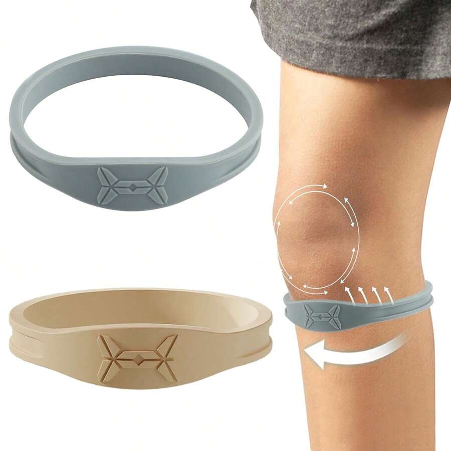 高弹压缩护膝带髌骨带，采用高弹材料制成，可稳定骨骼并提供舒适贴合，不会夹腿，适用于肌腱支撑、运动膝盖保护、减震和髌骨稳定健身房配件膝盖支撑运动护膝健身房护膝