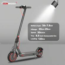 Cheap  N7PRO Electric Scooter Adults 36V 10.4Ah Escooter Long Range 19 Miles Lightweight Kick Scooter US Stock Black With Gift - 36V 10.4Ah 黑色 - 查看 7