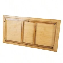 Bamboo Folding Laptop Table Adjustable Bed Table Desk Tray Breakfast Portable Tea Table - Multicolor - View 6