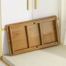 Bamboo Folding Laptop Table Adjustable Bed Table Desk Tray Breakfast Portable Tea Table - Multicolor - View 4