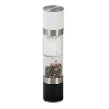 Molinillo de Pimienta y Sal 2 en 1 Ideal Para Moler Sal y Pimienta Simultáneamente, Acero Inoxidable, Salero Doble y Pimentero, Molino de Cocina - Negro - Ver 3