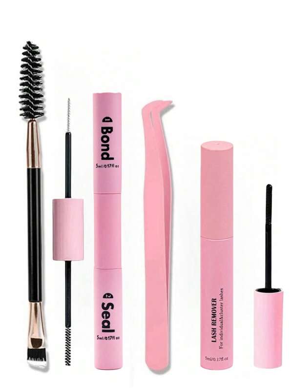 10ml Strong Hold Glue With Gentle 5ml Remover, Precision Brush & Tweezer For Flawless Application - Hypoallergenic, Fragrance-Free Makeup Tools Complete Lash Bond & Seal Kit Lash Glue,Eye Lash Glue