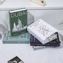 1 件奢华时尚开放式假书装饰磁性翻盖顶部 - 房间装饰圣诞装饰礼品客厅配件纸质储物盒，北欧咖啡桌书可存放控件、钥匙、杂物、珠宝和家庭办公室尺寸：26.7x17x4.2cm