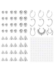 Fake Piercings Fake Nose Ring Fake Septum Piercing Fake Lip Ring Fake Lip Piercing Fake Nose Ring Septum Clip On Nose Ring Faux Septum Piercing Fake Nose Stud Fake Septum Jewelry Fake Earring Stud Fake Eyebrow Piercing Fake Labret Jewelry Fake Snake Bites Piercing Fake Piercing Balls For Halloween Stick On Fake Nose Stud Fake Earring Hoops Non Piercing - Fake Piercings - View 14