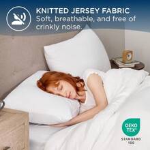 2 Pcs Solid Color Waterproof Pillowcases Soft And Comfortable - Standard Or King Size - Blue - View 6