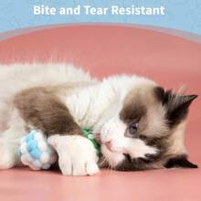 1/3/6/9/100 件带铃铛的猫玩具球，宠物弹力铃铛球，猫咪马卡龙毛绒球玩具，猫咪绒球玩具，猫咪玩具自嗨球，彩色柔软毛绒球内置铃铛，适合猫咪，室内猫咪和小猫互动玩耍咀嚼玩具，适合小型宠物娱乐 - 彩色 - 查看 9