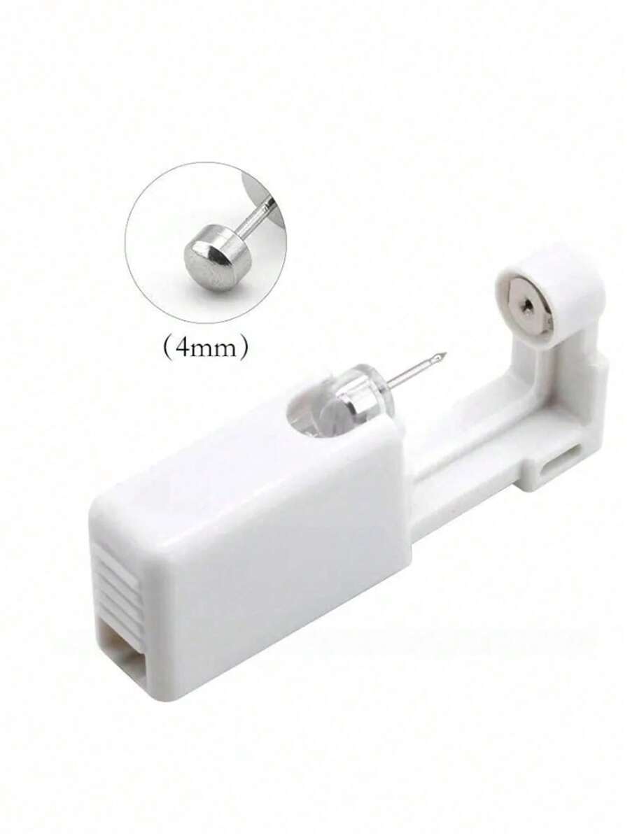 1-24pcs Simple Operation Ear Piercing Gun, Sterile, Portable Disposable 2nd Generation Ear Stud Piercer, Ear Piercing Tool - Silver - View 1