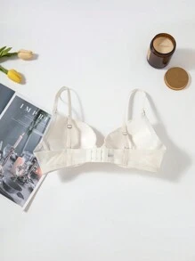 3 件装女士蕾丝钢圈内衣文胸加厚聚拢内衣文胸，多种颜色可选 - 彩色 - 查看 6