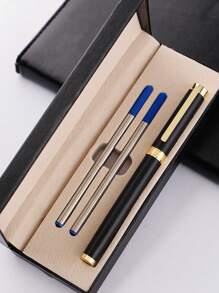 [Customized] High Quality Business Office Ball Pen Set In Gift Box, Includes 2 Refills, Daily Writing, Signing, Gifting For Father's Day, Thanksgiving, Christmas, Birthday, Friends, Relatives, Leaders, Colleagues Back To School