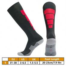 1 Paar dick gepolsterte Terry Hohe Fußball/Fußball Socken, Unisex Sport Socken für Aktivitäten wie Fechten, Reiten, Golf, American Football, Baseball, Skifahren