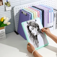 Caja organizadora de carpetas de archivo A4, caja organizadora de papelería de alta capacidad, almacenamiento de documentos y exámenes de estudiantes, tablero de escritura multifuncional