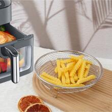 1/3/6 Pcs Air Fryer Round Racks, Stackable Racks, Dehydrator Racks, Drip Tray, Roasting Racks, Food Frying Basket Accessories Set For BBQ Grill & Air Fryer