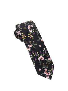 1pc Floral Necktie, Men's Narrow Printed Skinny Tie, Suitable For Daily Wear, Banquet, Wedding, Party - Multicolor - View 13