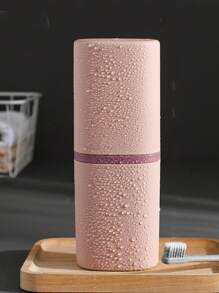 Toothbrush Travel Case Toothbrush Holder Toothbrush Cup Mouthwash Cup Portable Toothbrush Holder With Cup Toothpaste Organizer, Portable Wash Mouthwash Cup Plastic Home Hotel Toothbrush Holder Bathroom Accessory Storage Cup For Camping, Bathroom, Travel, School And Business Home Bathroom Decor Summer Back To School