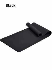 3pcs High-Quality TPE Non-Slip Soft Fitness Mat - Extra Wide & Thick Pure Black Yoga Mat, Ideal For Home Yoga, Pilates, Stretching, Workout - 183cm * 61cm * 1cm / 72.05in * 24.02in * 0.4in Size