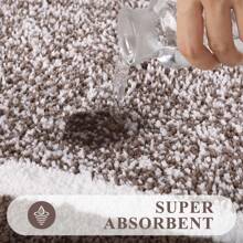 Pauwer Bathroom Rugs Sets 5 Piece With Lid Cover Bathroom Shower Rugs With U-Shaped Contour Toilet Mat Absorbent Microfiber Plush Bath Mats Non Slip Bath Rugs Machine Washable Bathroom Floor Mats - màu cà phê - Xem 5