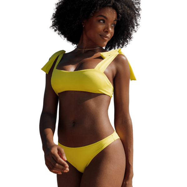 Biquini Faixa Com Detalhe Laço, top Com Bojo, Calcinha lateral Média, Cores, Zero Transparência