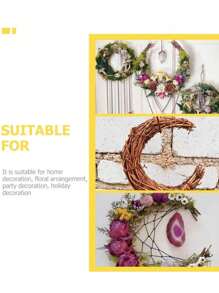 1Pc Moon Shape Wreath Grapevine Wreath, Moon Shaped Wreath For Rama Kareem DIY Decor, Wood Rattan Circle, Artificial Vine Branch Wreath DIY Garland For Valentine's Day Craft Wedding Decor, Birthday Party Home Wall Hanging Decoration, Valentine's Day, Gift Gifts Graduation