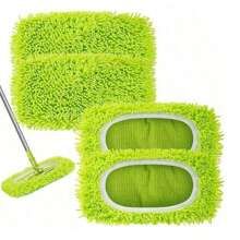 8pcs/6pcs/4pcs/2pcs/1pc, Microfiber Cleaning Mop Replacement Pad, Compatible With Sweeper, Flat Floor Mop Cloth, Washable And Durable Replacement Mop Cloth, Wet And Dry Use, Easy To Clean, Cleaning Supplies, Back To School Supplies,Mop Replacement Pads, Elastic Band Flat Floor Mop Cloth, Washable Durable Mop Pad Refill, Dust Mop Head, Soft Mop Pad Refill, Super Absorbent, Easy To Clean, Cleaning Supplies