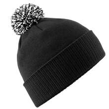 Beechfield Volwassenen Unisex Snowstar Beanie (Zwart/Wit)