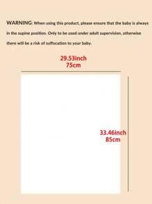 1 件婴儿纯色襁褓毯和 1 件情人节条纹帽 - 彩色 - 查看 6