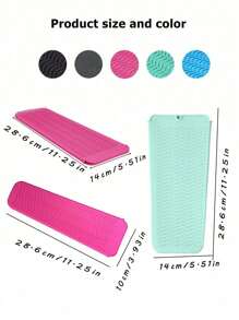 1/2pcs Hot Styling Tool Mat, Universal Size Hair Straightener And Curling Iron Heat-Resistant Mat For Storage And Travel, Hot Styling Tool Mat, Heat Resistant Silicone Hair Styling Mat Storage Heat Insulation Pad For Hair Straighteners, Flat Irons, And Curling Irons, Protect Your Hair Styling Tools With This Non-Slip Silicone Heat Insulation Pad For Restaurant Hotel Commercial - Grey - View 9