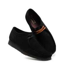 CLARKS - Zapatos Wallabee para hombres - Negro - Ver 2