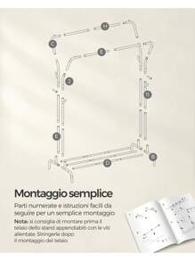SONGMICS Fixed Clothes Drying Racks - One Size White - View 7