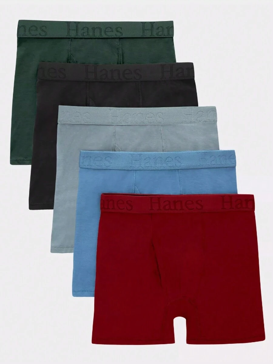 Hanes Originals Calzoncillos tipo bóxer ultrasuaves para niños, variados, paquete de 5 - Clasificado - Ver 1