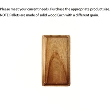 1/2 piezas, Bandeja de madera de acacia, bandejas rectangulares de madera maciza, bandejas ovaladas de madera, son perfectas para separar especias, aperitivos, té, platos principales y carnes, platos de servir