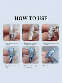 10颗圆形磁珠美甲贴片，冰花水波纹美甲贴片，美甲用品，美甲工具，美甲艺术工具，返校季，美甲，美甲工具（适用于贴片式美甲）