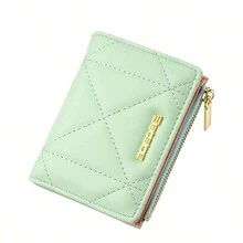 Korean Style Women's Wallet, Soft Rhombus Pattern Mini Purse, Coin Pouch, Card Holder, Perfect Gift For Women, Christmas Gift