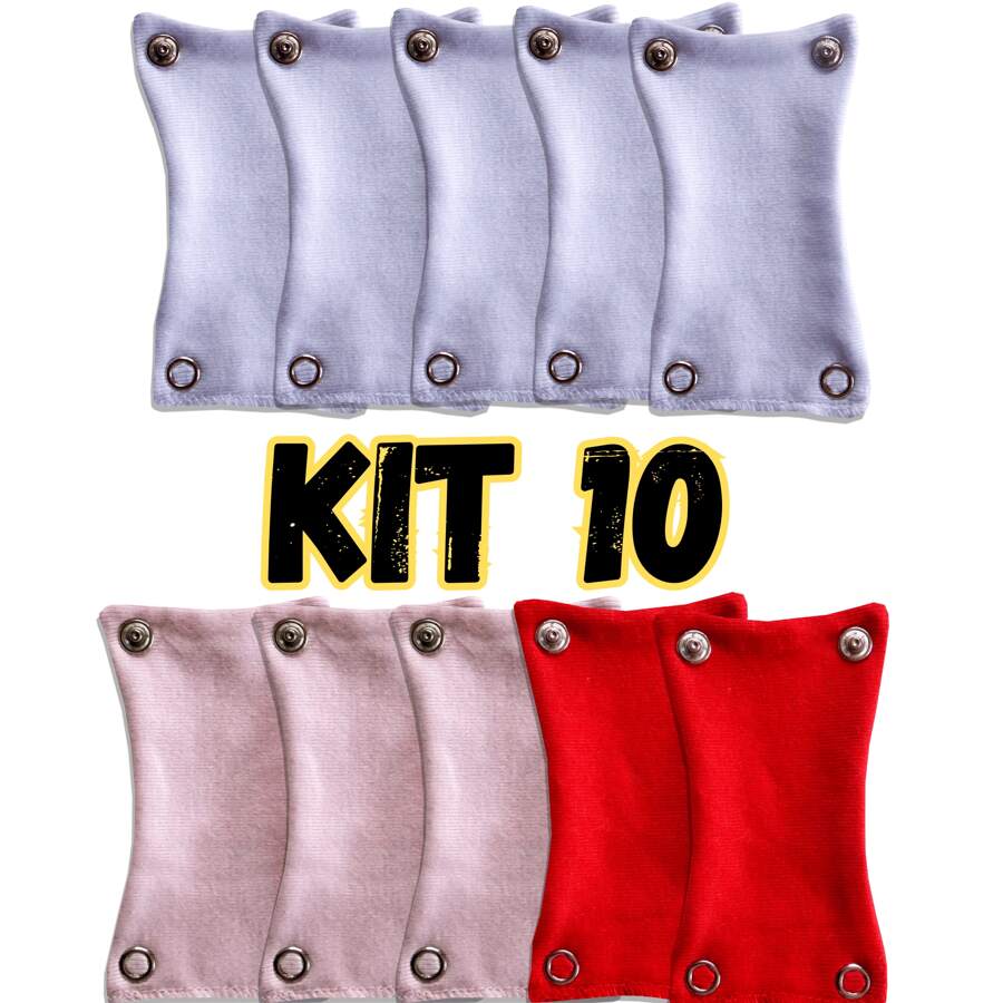 Kit 10 Extensores de body bebê 100% algodão diversas cores
