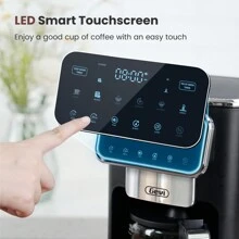 Gevi 12 Cup Programmable Drip Coffee Maker With Touch Screen, Fast And Strong Brew, Auto Shut-Off, 4-Hour Keep Warm Plate