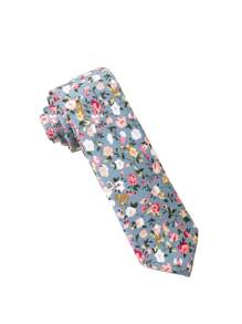 1pc Floral Necktie, Men's Narrow Printed Skinny Tie, Suitable For Daily Wear, Banquet, Wedding, Party - Multicolor - View 15