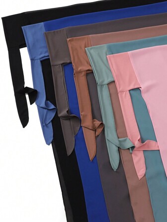 1 Stück einfarbiger praktischer Muslimischer Chiffon Hijab mit Modal Schlaufe