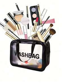 6件套悬挂式旅行化妆包，便携式洗漱包，适用于洗漱、沐浴、化妆品整理、个人护理、美容收纳、海滩、干湿分离、游泳、女孩化妆包、护肤包度假居家浴室装饰节日化妆品收纳包浴室配件返校 - 多色 - 查看 9