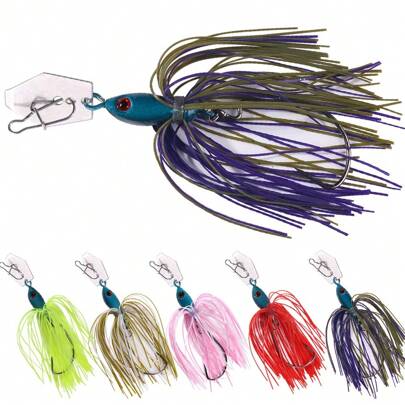 HENGJIA 1pc 18g Rotating Sequin Lure, Mustache Man Rotating Sequin Anti-Snag Bottom Rotating Sequin Bait, Fishing Lure With Single Hook For Bass And Carp