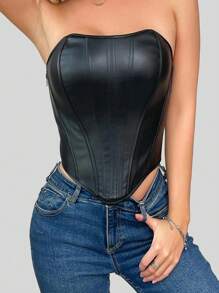 Sexy Bandeau-Spitzen-Korsett-Top