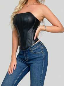 Sexy Bandeau-Spitzen-Korsett-Top