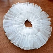 40 厘米涤纶纯色四层衬裙，百搭柔软薄纱无骨洛丽塔裙衬裙女士秋季服装