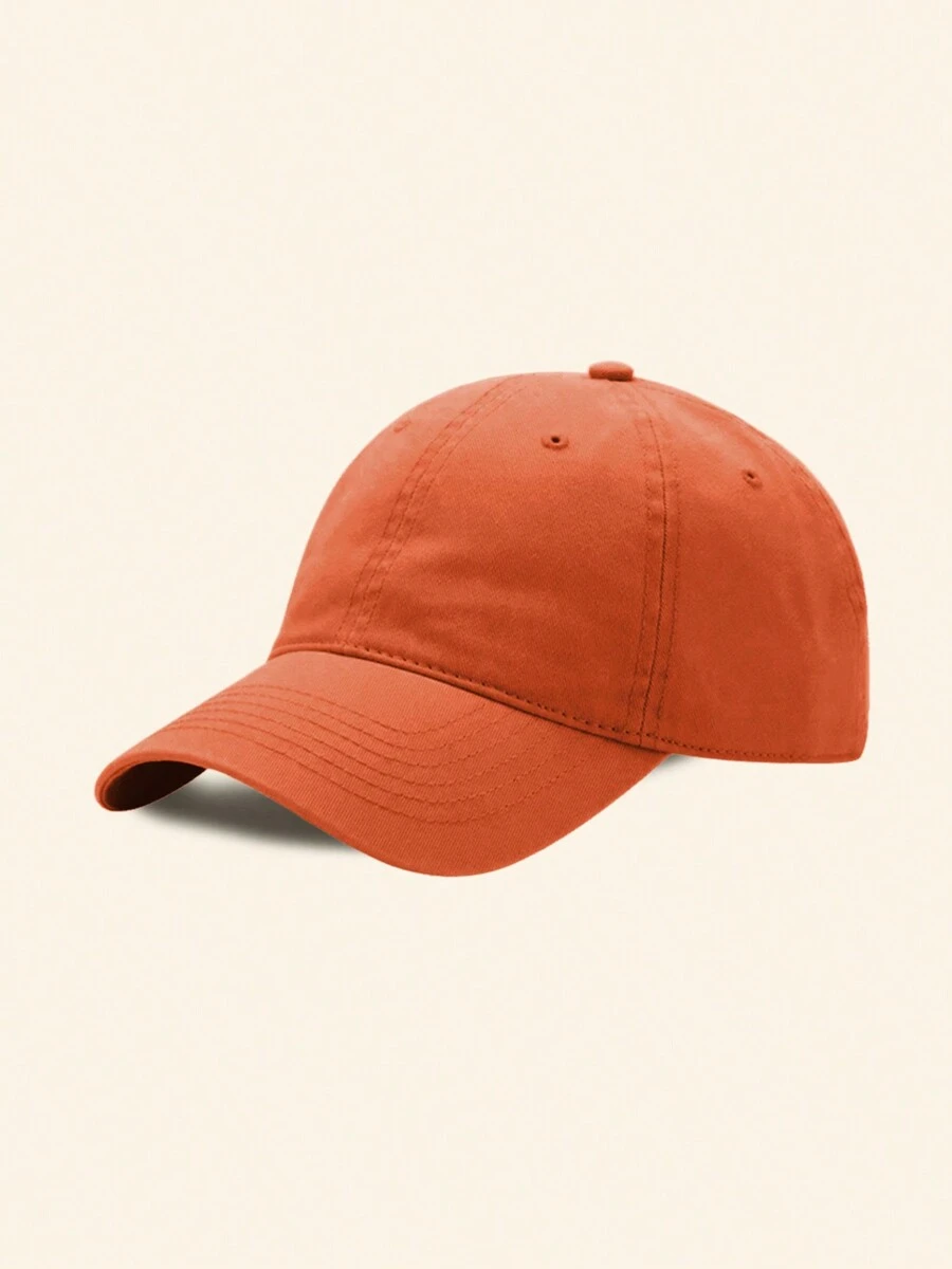 Men's Casual Pure Color Baseball Cap - Cafe Marron - 查看 1