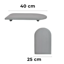Mini Ironing Board Thick Fabric Extra Strong 40x25cm - 灰色 - 查看 4