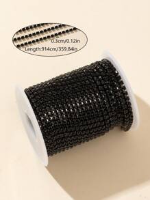 1 卷 3 毫米 5 米/10 米超闪亮水钻链，手工缝纫装饰链，DIY 装饰链，婚纱装饰 - 彩色 - 查看 40