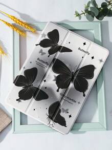 Black Butterfly Case Compatible With IPad 10.2 Inch 2021/2020 IPad 9th/8th Generation,Compatible With Samsung Galaxy Tab A8 10.5 Inch 2022, Tab Cover,With Pen Holder,Supports Automatic Sleep/Wake Lid