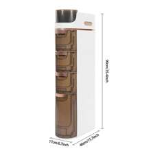 YUNRUX 4-Tier Slim Bathroom Storage Cabinet, Mobile Household Storage Cabinet, 4-Drawer Narrow Storage Cart - 白色 - 查看 2