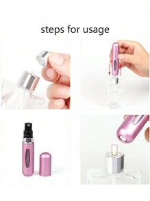 5 件/套 5ml 可再填充香水瓶，旅行必备瓶，采用多彩时尚设计，迷你便携式香水瓶适合情侣、派对、送给家人、朋友和伴侣的情人节礼物 - 彩色 - 查看 3